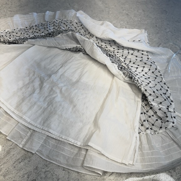 Apostrophe Lined A Line Skirt Sz 6 Cotton Cottage-core Romantic Midi Side Zip - Picture 10 of 14